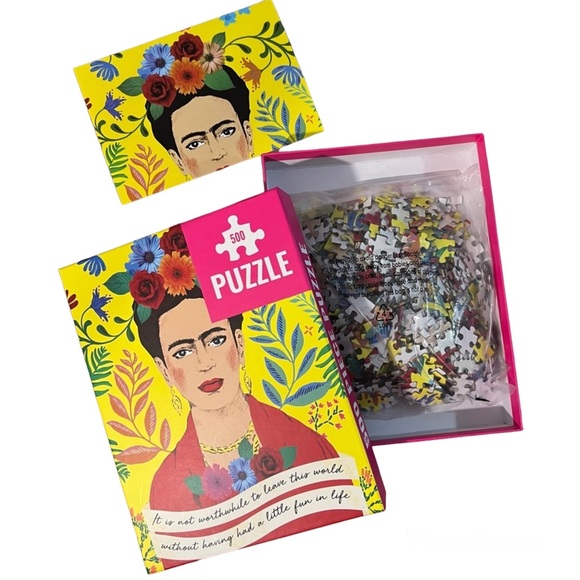 Frida Kahlo Portrait Quote Jigsaw Puzzle & Poster 500 piece - Picture 4 of 7